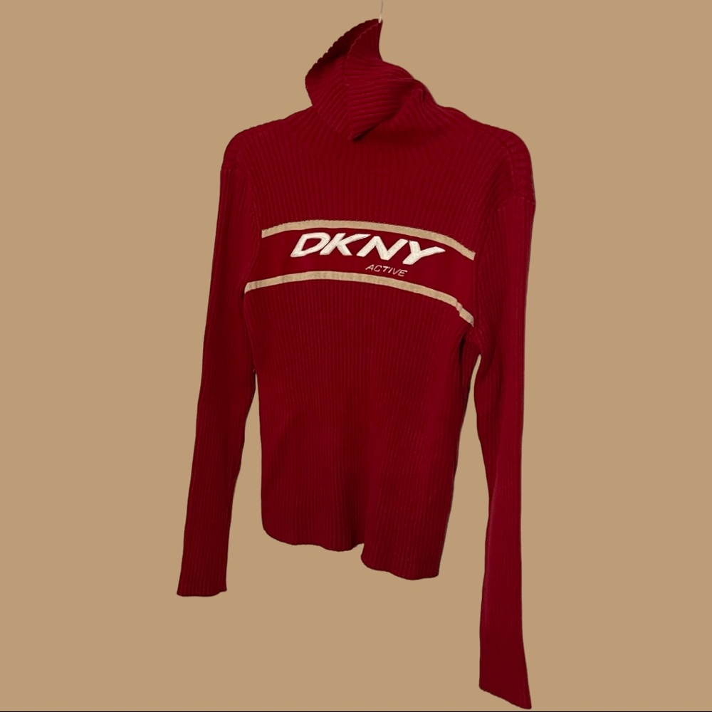 DKNY Red turtleneck sweater
